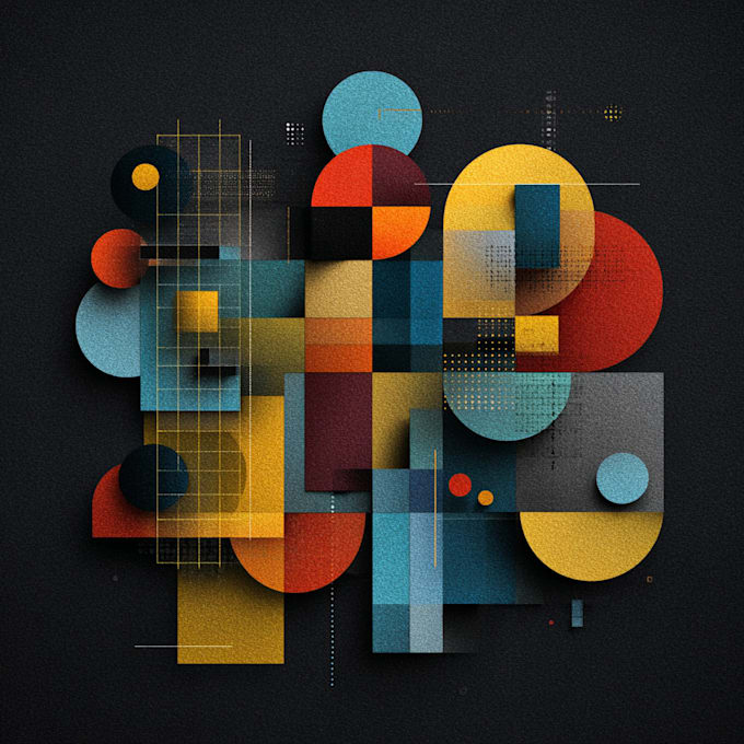 create abstract geometric digital art