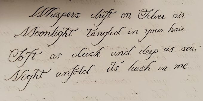 handwrite anything in beautiful cursive or plain writing
