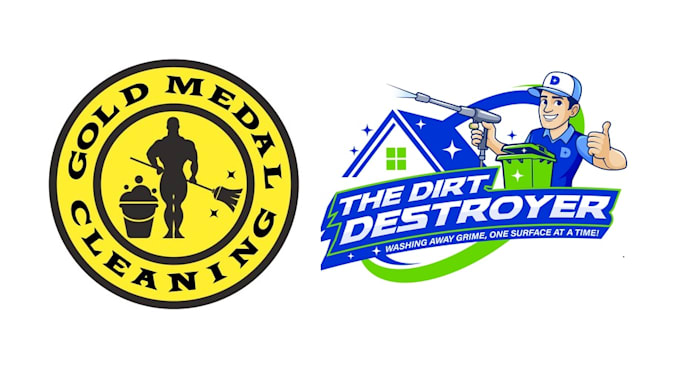 do modern cleaning and maintenance logo design