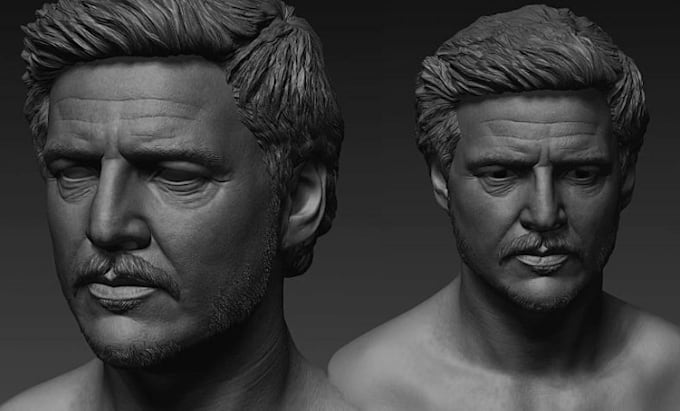 sculpt 3d head bust model realistic 3d face model 3d sculpture figurine portrait