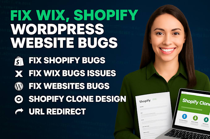fix wix wordpress website bug fix shopify issues 301 url redirect shopify clone