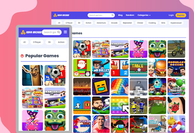 develop a profitable arcade games website with ads and HTML5 games