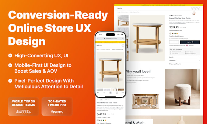 craft figma ecommerce website design for shopify store, woocommerce website