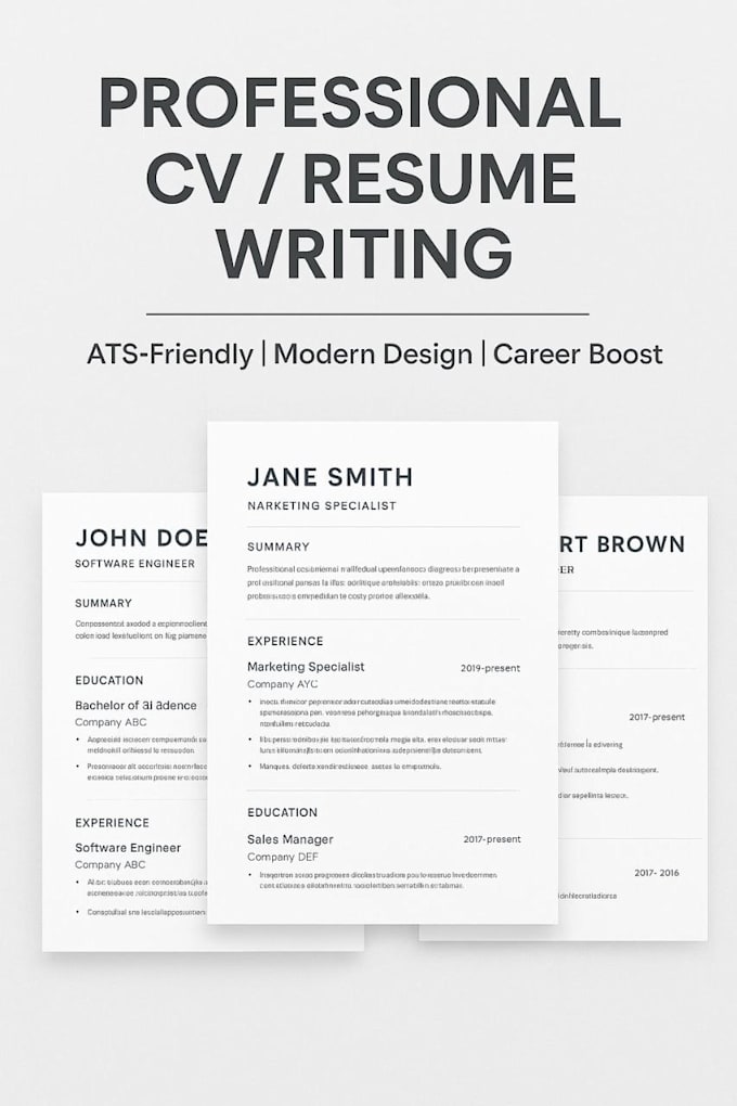 create a professional and modern CV and resume