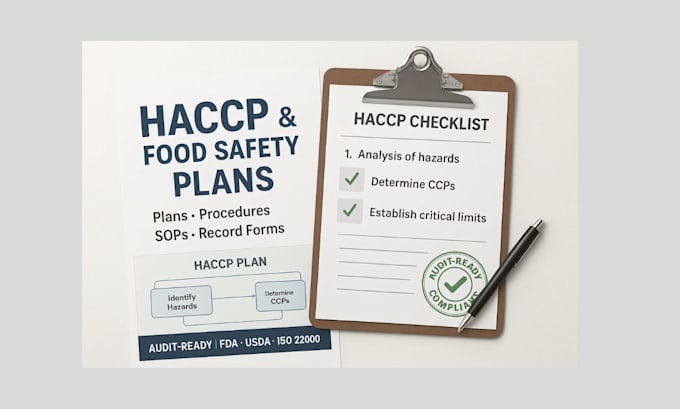 create haccp plan, food safety plans, haccp procedures, and record keeping form