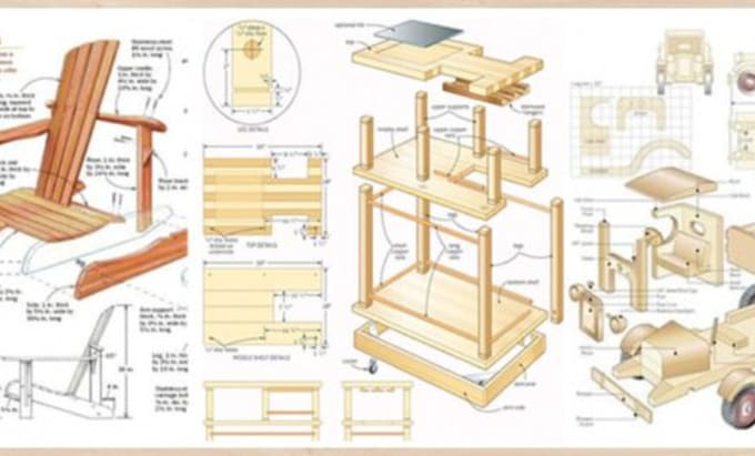 make custom woodworking plans for DIY projects, carpentry and furniture designs