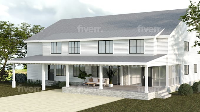 design wooden structures and architectural drawings