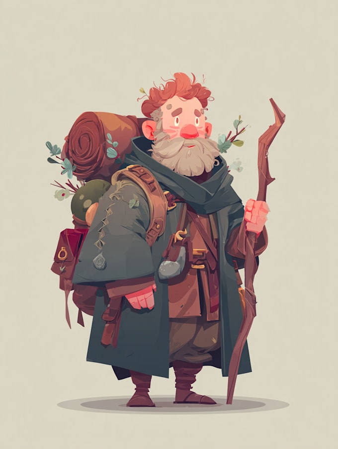 create 2d game character or 2d game character art