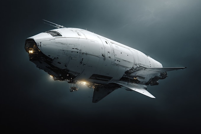 create spaceship concept art for you