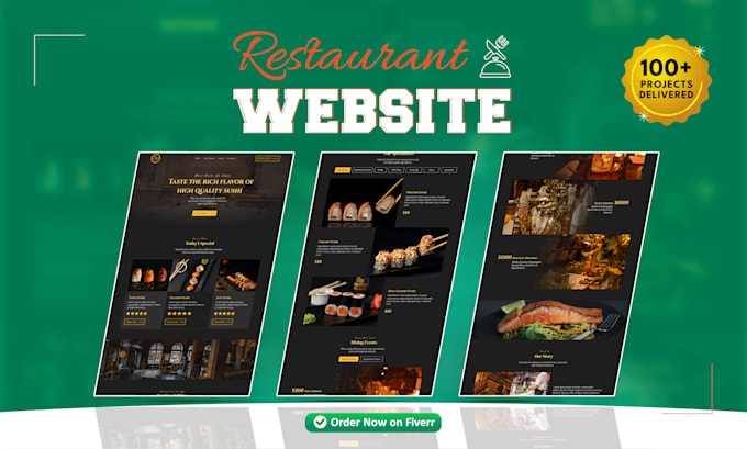 design restaurant website with restaurant menu