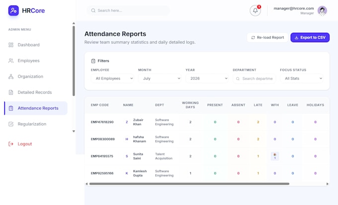 build react asp dot net core CRM erp hrms saas web application