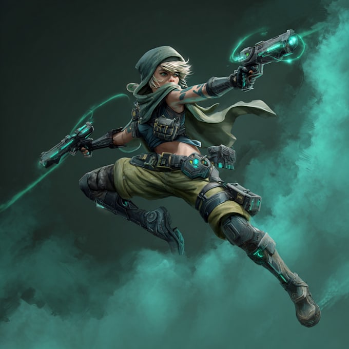 design futuristic sci fi characters with armor