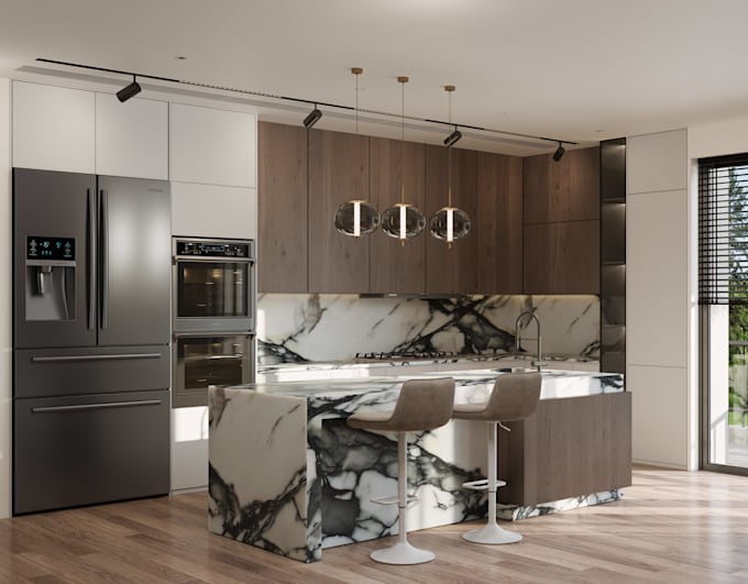 design your kitchen, do 3d visualization and photorealistic renders