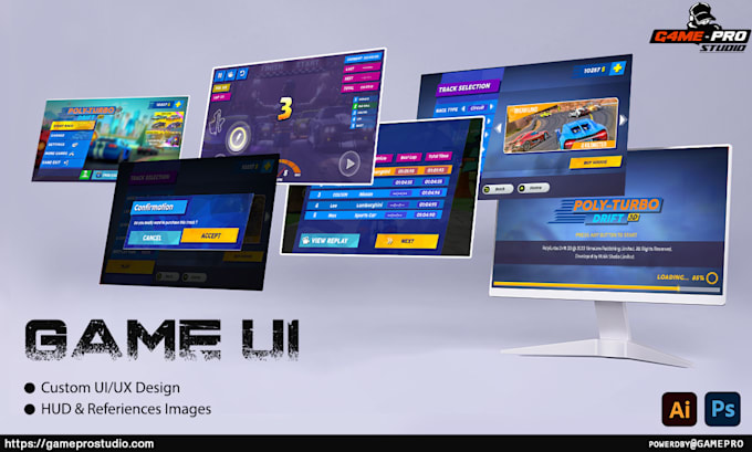 design professional UI UX for your mobile PC VR or console game