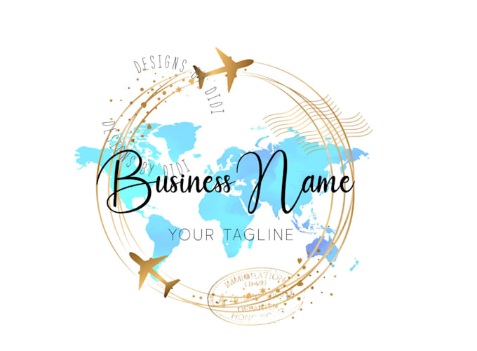 design modern construction, travel logo