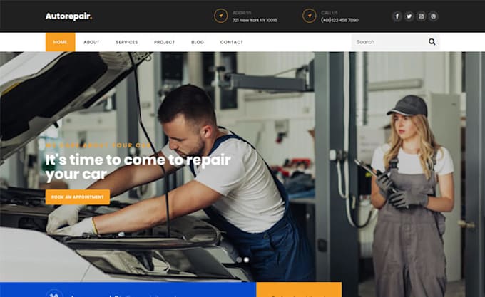 build auto repair, detailing, car washing, towing website in wix or wordpress