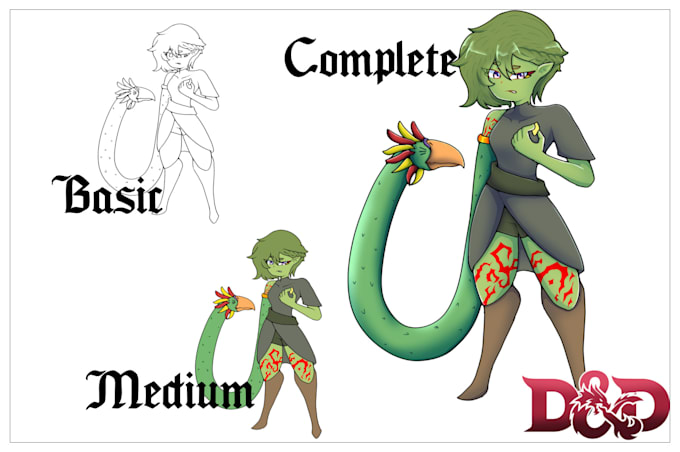 illustrate your unique dungeons and dragons character