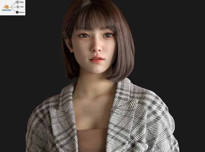 create realistic high quality 3d realistic character model