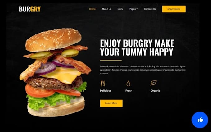 design restaurant food ordering website table reservation delivery tracking site