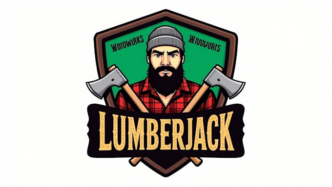 make a high quality lumberjack mascot logo in 12 hours