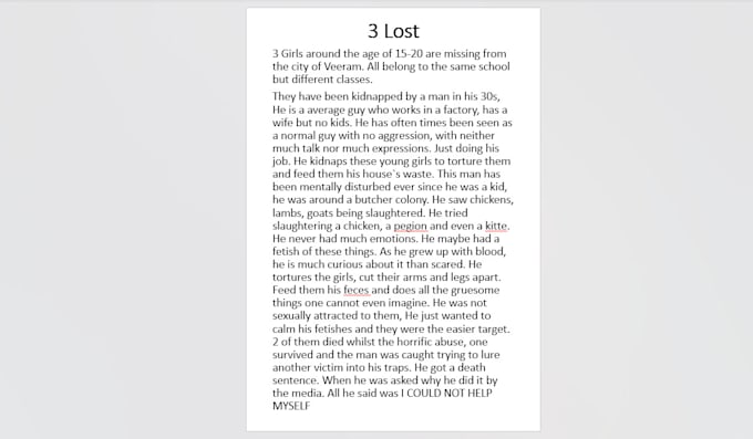 try and provide good story outlines, plots n negotiable price