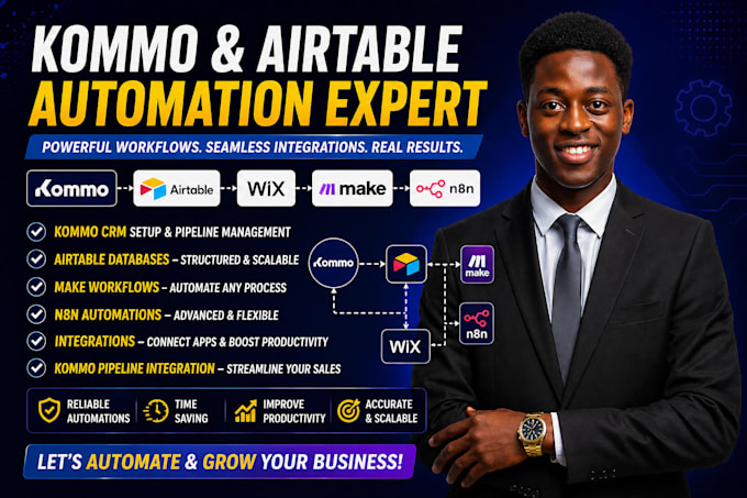 komo airtable databases airtable wix make workflow n8n automations integrations