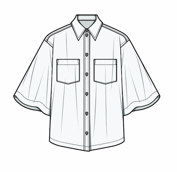 create professional fashion tech pack and technical flat sketch
