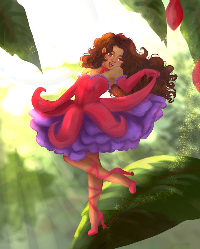 fantasy character illustration in anime style