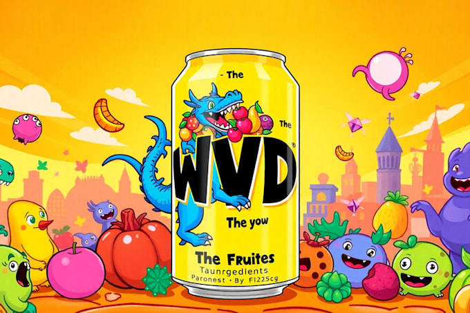 design stunning beverage can label packaging