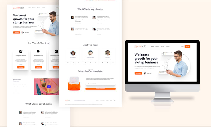 design and code a high converting landing page with HTML CSS js bootstrap