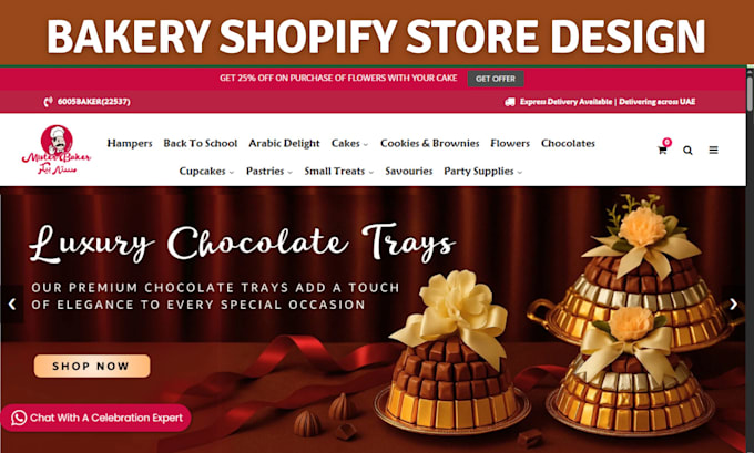 bakery shopify store bakery website cake website pastry website cookies store