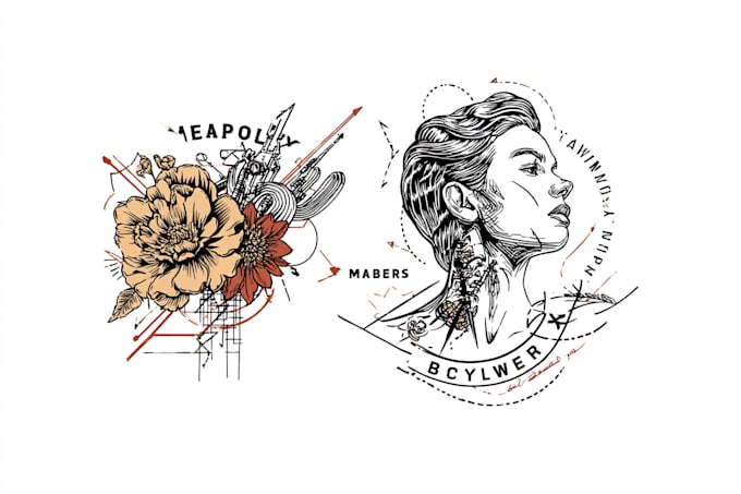 make a minimalist lineart tattoo design for you