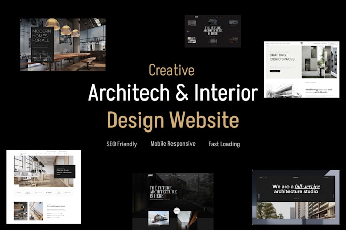 design a professional architecture and interior design website