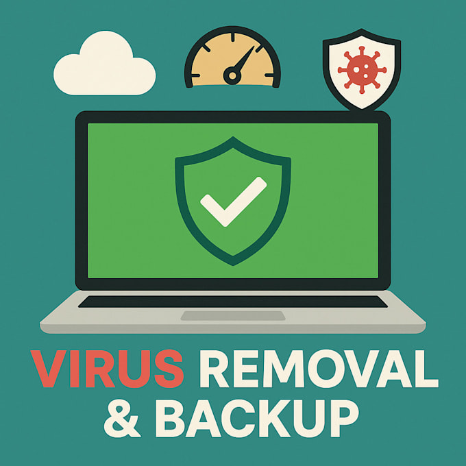 remove virus, malware and create a secure backup