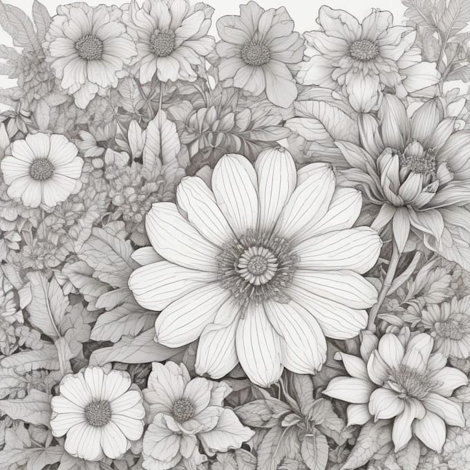 draw botanical florals simple line art