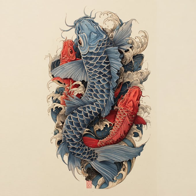 draw amazing japanese oriental tattoo