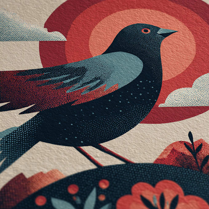 create awesome linocut illustration