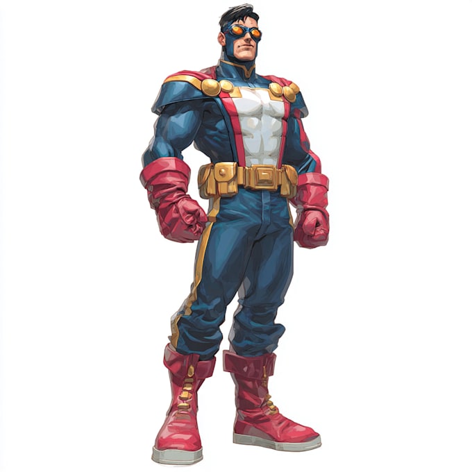 make drawing of super hero character