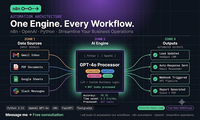 build ai automation bot workflows n8n automation openai streamline operations