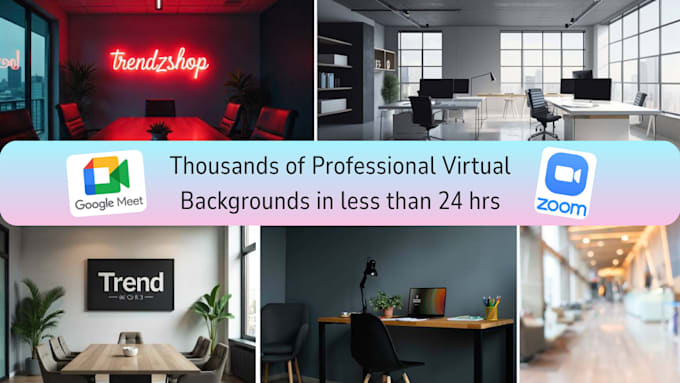 design virtual backgrounds for zoom in 2 hours