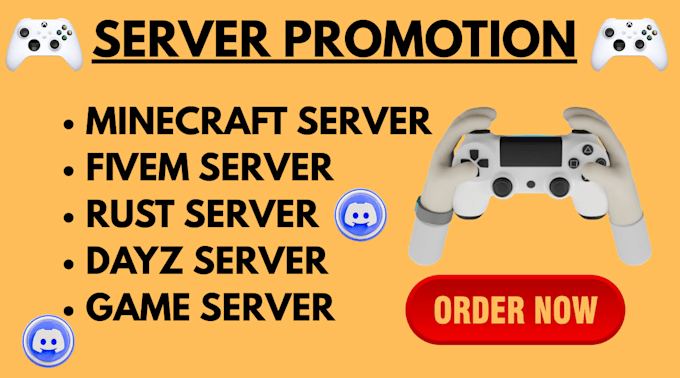 promote minecraft server fivem server dayz server rust to get active players