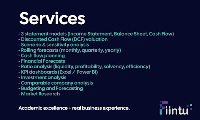create accurate financial models, forecasts, and business valuations