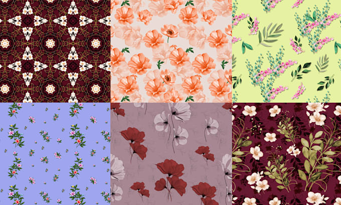 design seamless textile patterns for fabric and apparel