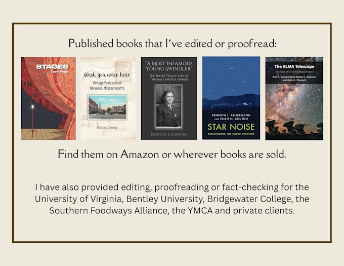proofread your memoir or family history
