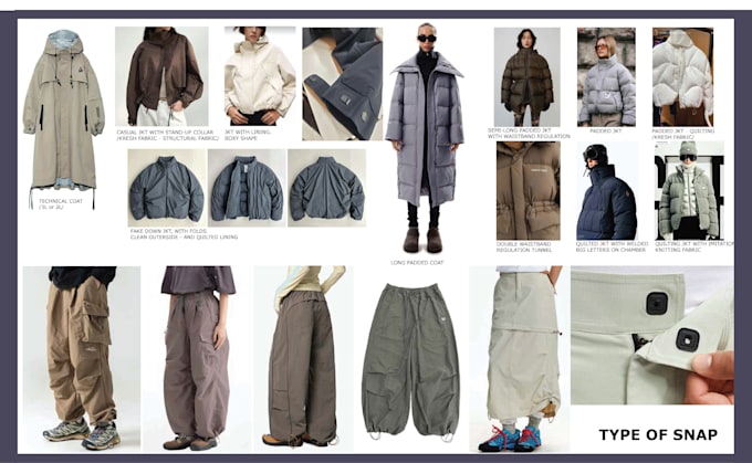 create professional clothing tech pack and flat sketch