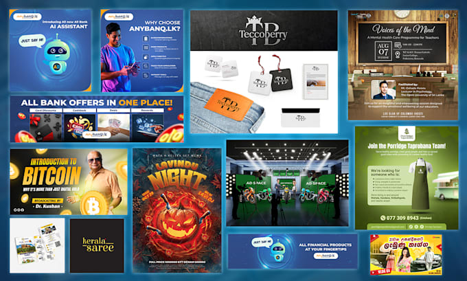 eye catching social media posts and flyers for your brand