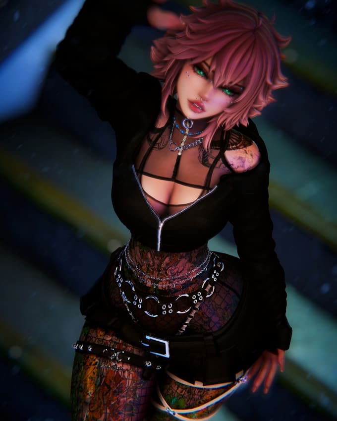 do custom realistic vrchat avatar, toggles physbones audio link 3d vrc character