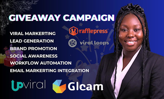 setup giveaway campaign, using gleam, upviral, viralsweep, rafflepress campaign