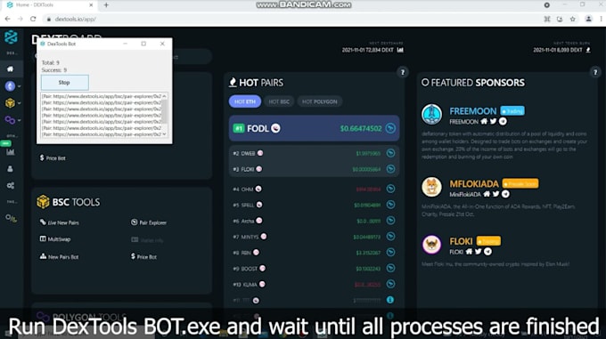 trend token, dextools trending bot, volume bot, pinksale trending bot