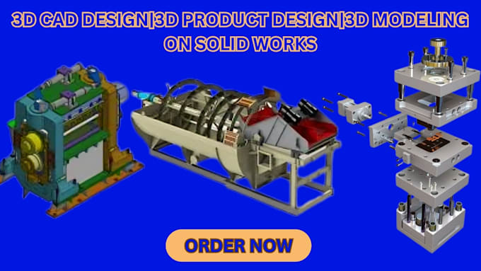 do 3d cad design and 3d product design using solidworks